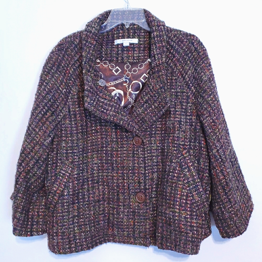 Erin London Raw 2 Button Front Lined Jacket